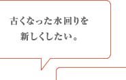 古くなった水回りを新しくしたい。